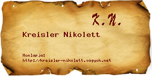 Kreisler Nikolett névjegykártya